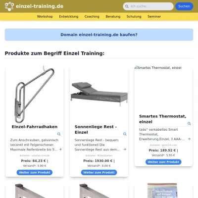 Screenshot einzel-training.de