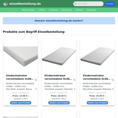 Screenshot einzelbestellung.de