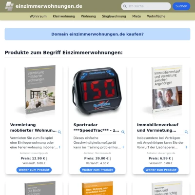 Screenshot einzimmerwohnungen.de