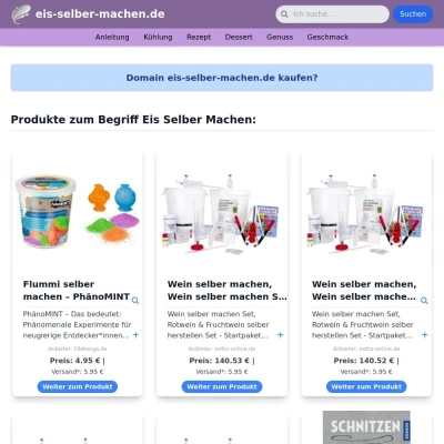 Screenshot eis-selber-machen.de