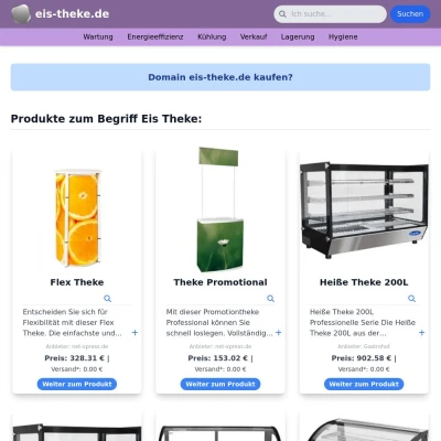 Screenshot eis-theke.de
