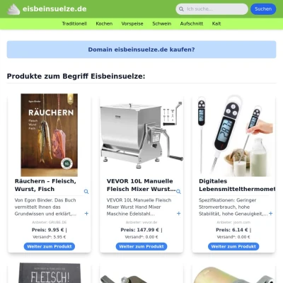 Screenshot eisbeinsuelze.de