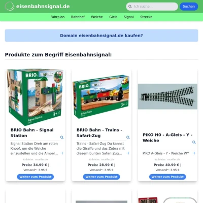 Screenshot eisenbahnsignal.de
