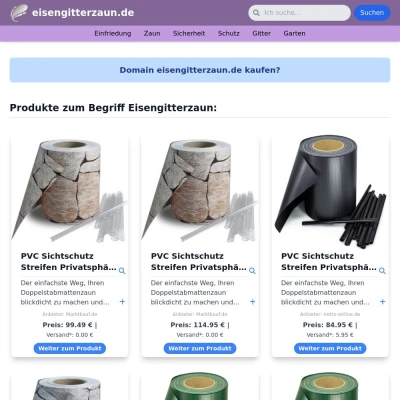 Screenshot eisengitterzaun.de