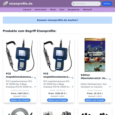 Screenshot eisenprofile.de