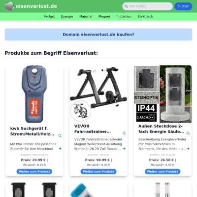 Screenshot eisenverlust.de