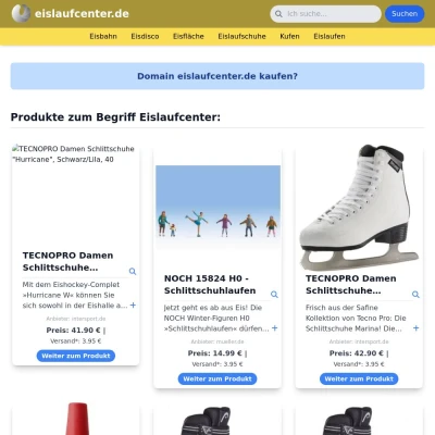 Screenshot eislaufcenter.de