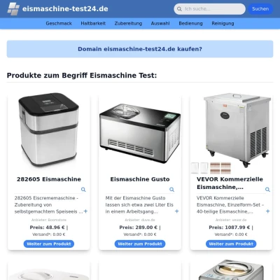 Screenshot eismaschine-test24.de