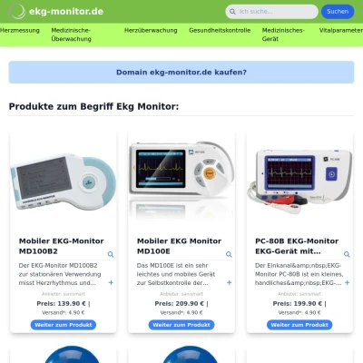 Screenshot ekg-monitor.de