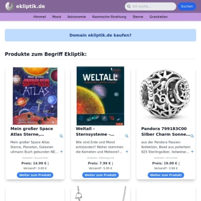 Screenshot ekliptik.de