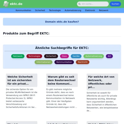 Screenshot ektc.de