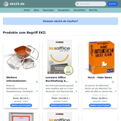 Screenshot ekz24.de