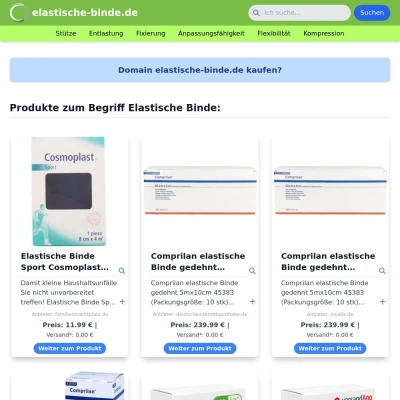 Screenshot elastische-binde.de