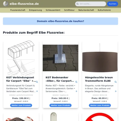 Screenshot elbe-flussreise.de