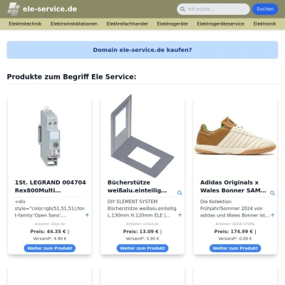 Screenshot ele-service.de