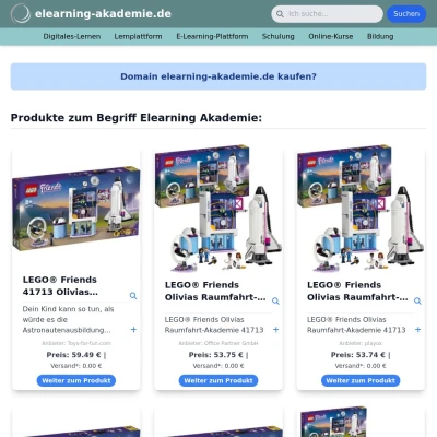 Screenshot elearning-akademie.de