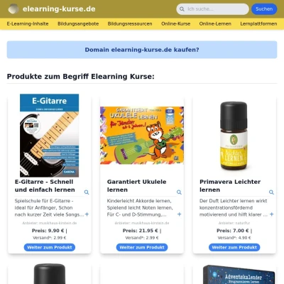 Screenshot elearning-kurse.de