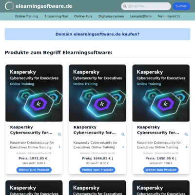 Screenshot elearningsoftware.de