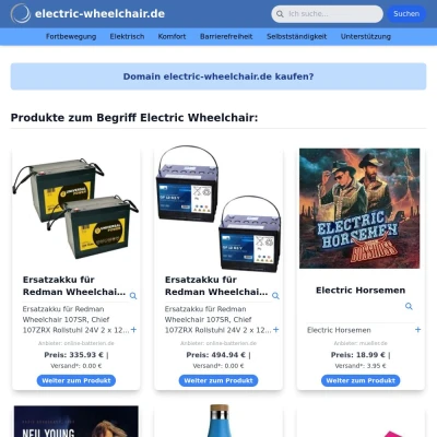 Screenshot electric-wheelchair.de