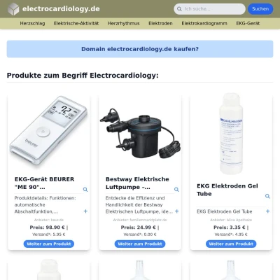 Screenshot electrocardiology.de