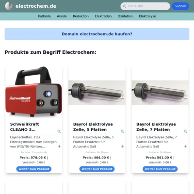 Screenshot electrochem.de