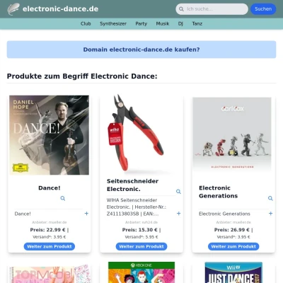 Screenshot electronic-dance.de