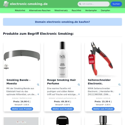 Screenshot electronic-smoking.de