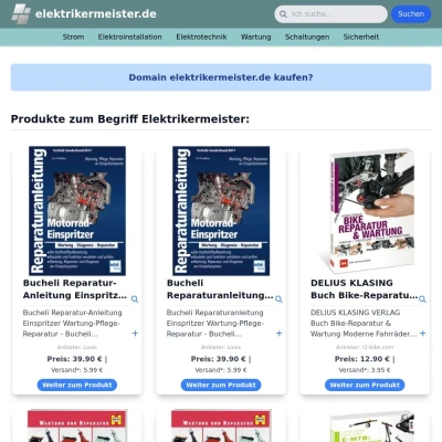 Screenshot elektrikermeister.de