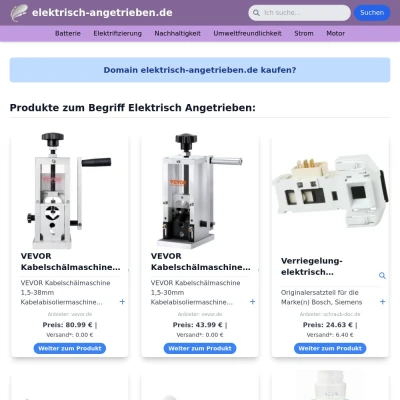 Screenshot elektrisch-angetrieben.de