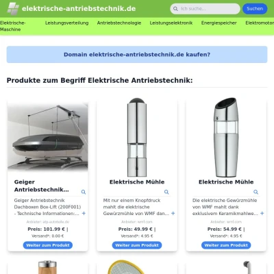 Screenshot elektrische-antriebstechnik.de