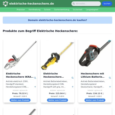 Screenshot elektrische-heckenschere.de