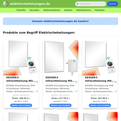 Screenshot elektrischeheizungen.de