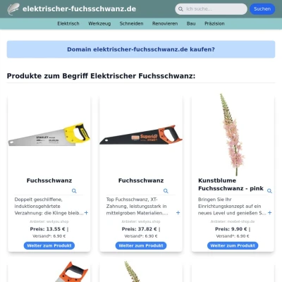 Screenshot elektrischer-fuchsschwanz.de