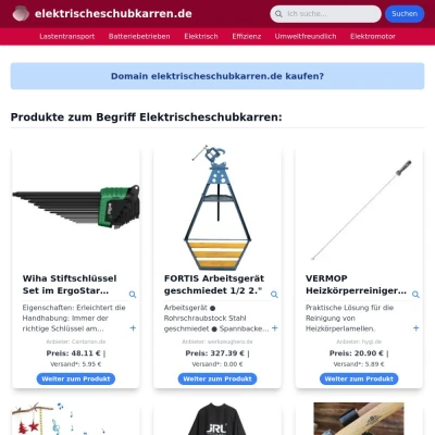 Screenshot elektrischeschubkarren.de