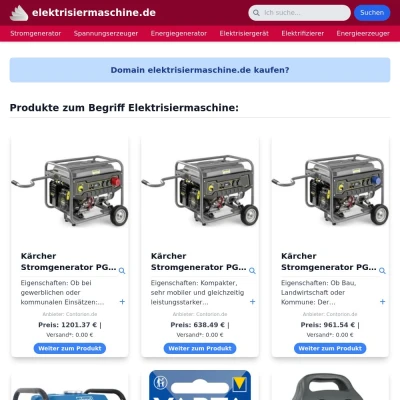 Screenshot elektrisiermaschine.de