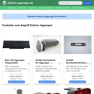 Screenshot elektro-aggregat.de