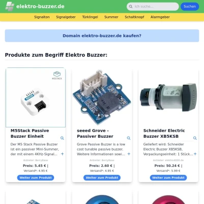 Screenshot elektro-buzzer.de