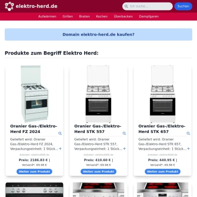 Screenshot elektro-herd.de
