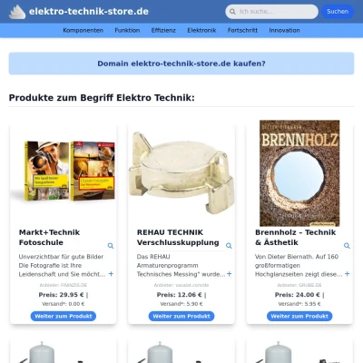 Screenshot elektro-technik-store.de