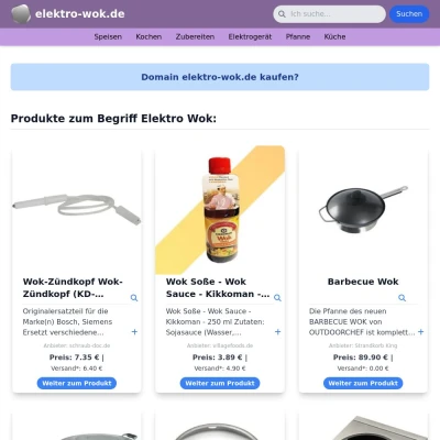 Screenshot elektro-wok.de