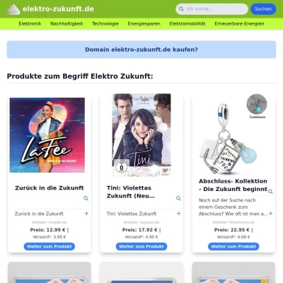Screenshot elektro-zukunft.de