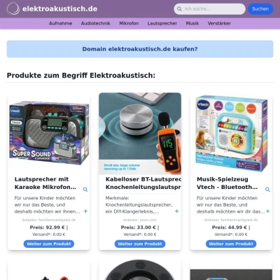 Screenshot elektroakustisch.de