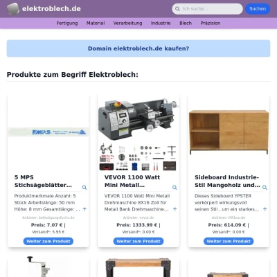 Screenshot elektroblech.de