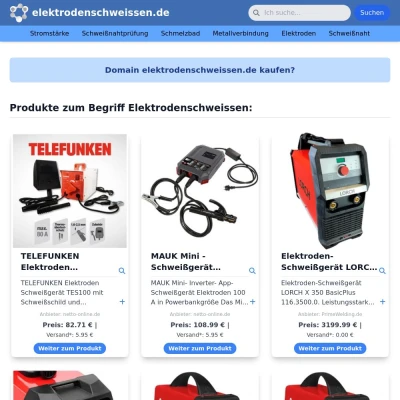 Screenshot elektrodenschweissen.de