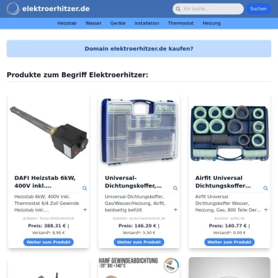 Screenshot elektroerhitzer.de