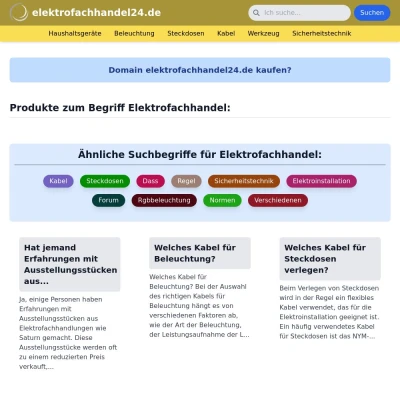 Screenshot elektrofachhandel24.de