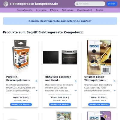 Screenshot elektrogeraete-kompetenz.de