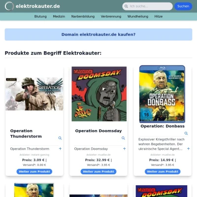 Screenshot elektrokauter.de