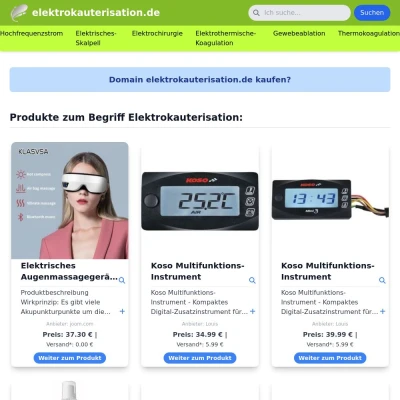 Screenshot elektrokauterisation.de