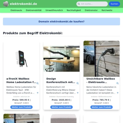 Screenshot elektrokombi.de